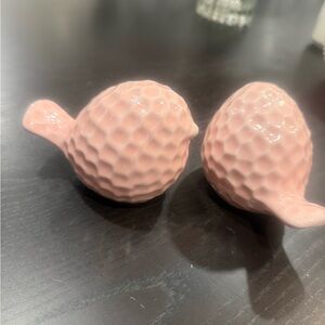 Pink Ceramic Bird Figurines